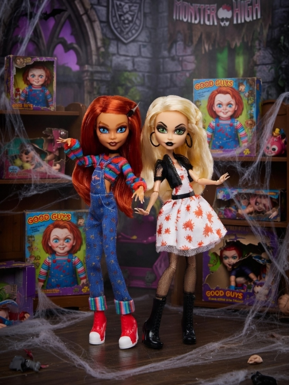 🪩♡Monster High Skullector Chucky and Tiffany Doll 2-Pack